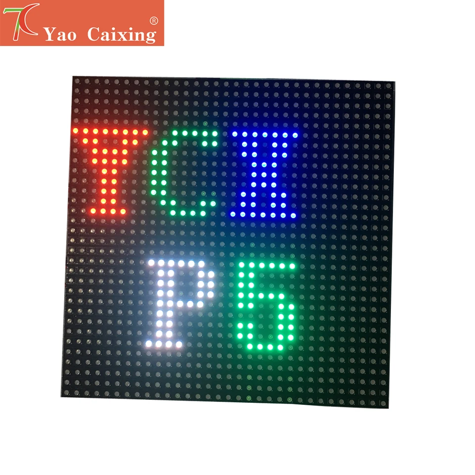 Yao Caixing 160X160mm RGB P5 Indoor Pantalla Led Message Sign Display Screen Board