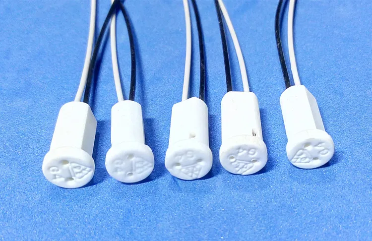 10PCS  G4 Base g4 Socket plug special ceramic g4 Holder Head Wire Connector G4 ceramics Lampholders G4 lamp base g4 lamp holder