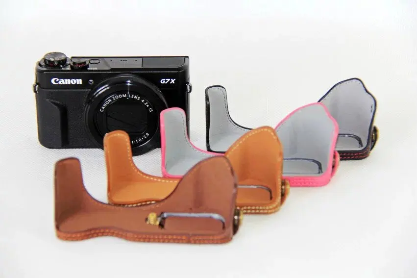 حافظة جلدية لكاميرا الفيديو ، حافظة جلدية لجهاز Canon Powershot G7XII G7X mark 2 G7X II G7X2 ، مجموعة غطاء سفلي ، مجموعة جديدة