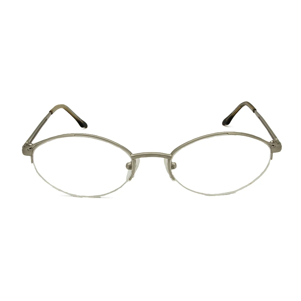 Metal Half Rim Optical Frame Glasses Women Spectacles Frame Eyeglasses Men Oval Clear Lens Lunette Femme Eyewear Accessories