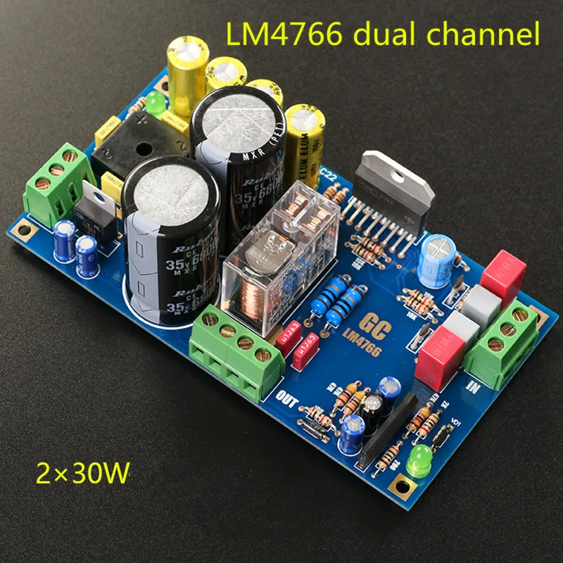 

GC version 30W+30W LM4766 dual channel HIFI power amplifier board