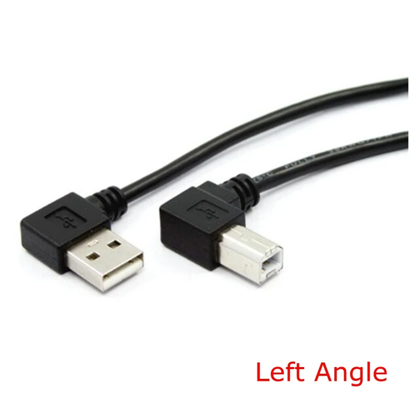 USB 2.0 ذكر إلى USB B ذكر كابل الزاوية اليمنى 90 درجة 50 سم / 100 سم للماسح الضوئي للطابعة - الزاوية اليمنى واليسرى BM بزاوية Ca