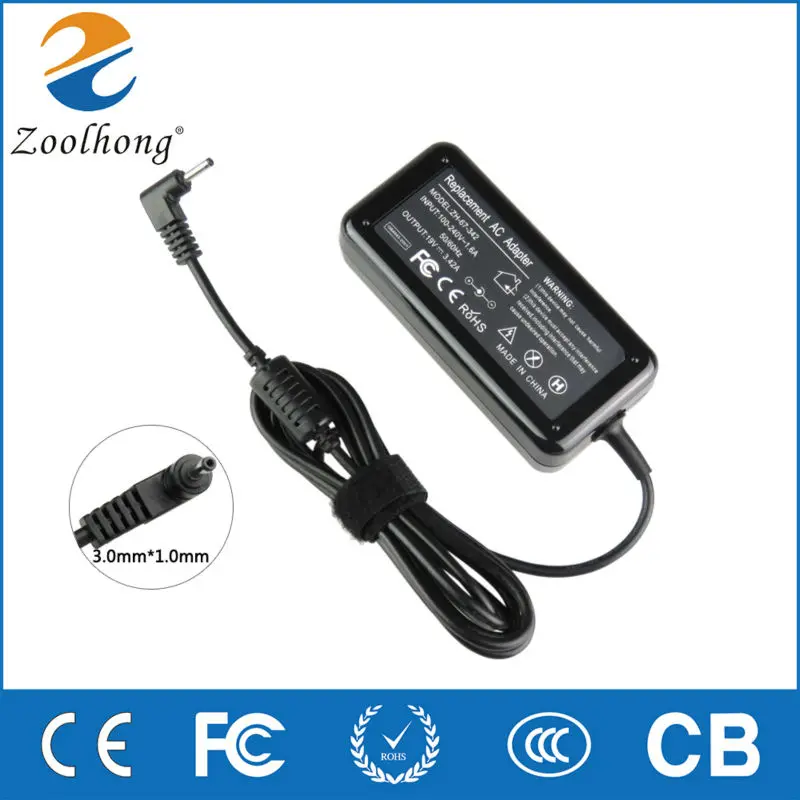 19V 3.42A 3.0*1.0mm Zoolhong Factory Direct High Quality Laptop AC Power Adapter Charger for Acer Ironia Tab W700 W700P S3 S5 S7