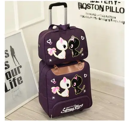 Women Travel luggage Bag travel Trolley Bag wheels Suitcase Travel Rolling Bag Handbag Baggage Rolling Travel bag with wheels