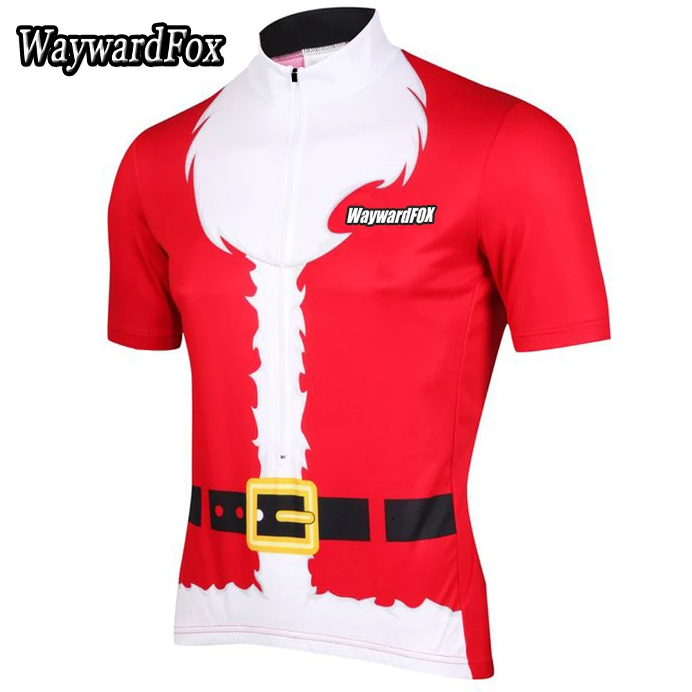 NEW cycling jersey Short sleeve santa Christmas red bike clothing bicycle wear short sleeve ropa ciclismo maillot