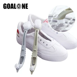 GOALONE Shoes Cleaning Brush 3 in 1 Multifunctional Double Head Tennis Sneaker Cleaner Brush Portable Long Handle Cleaning Brush