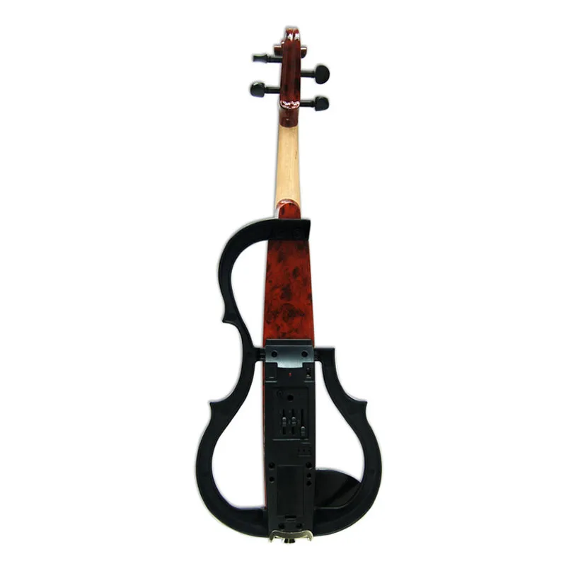 Hot selling 3-Band-EQ Electric Art Violin Full size 4/4 strings Coffee Solid Wood Silent Violino with Ebony Fittings with case