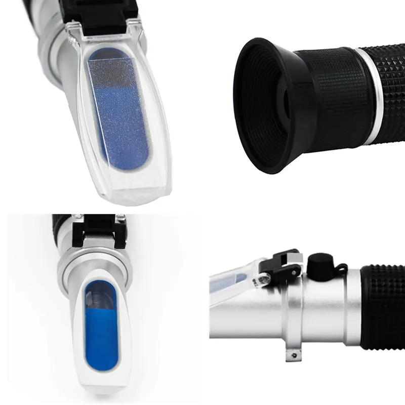 10pcs/lot Handheld Wide-range 0-90% Brix Refractometer Honey Sugar Content Measurement Tool use of Sugar Food Fruit Beverages