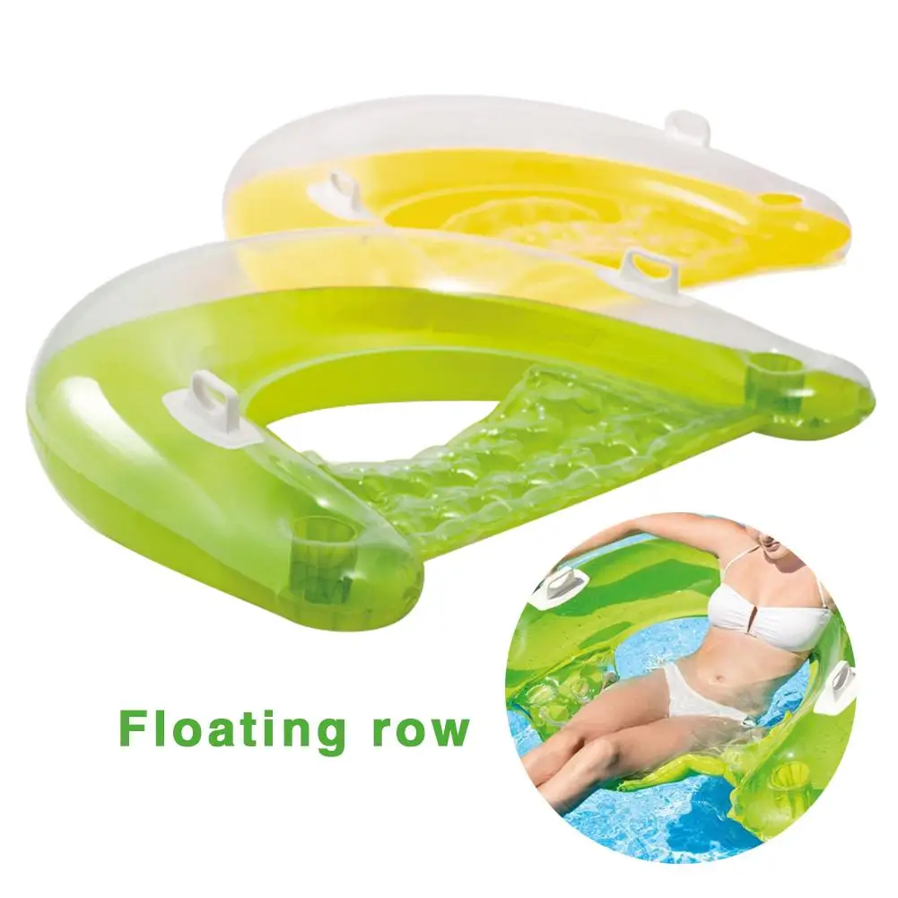 Moon Shaped Inflatable Float Lounge Floating Row Eco-friendly PVC Non-toxic Safe Swimming Pool Water Bed Seat For Adult