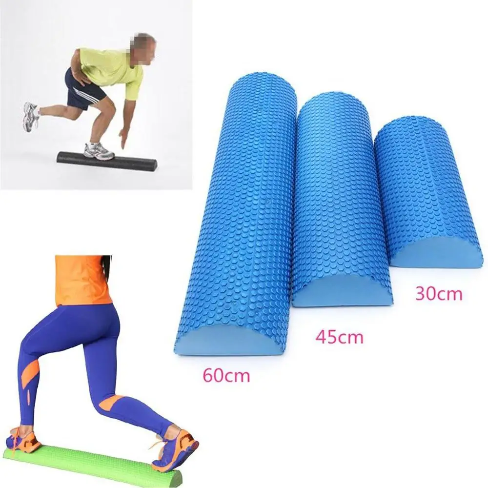 Half Round Yoga Roller EVA High Density Fitness Balance Pad Deep Tissue Massage Pilates Blocks With Massage Floating Point