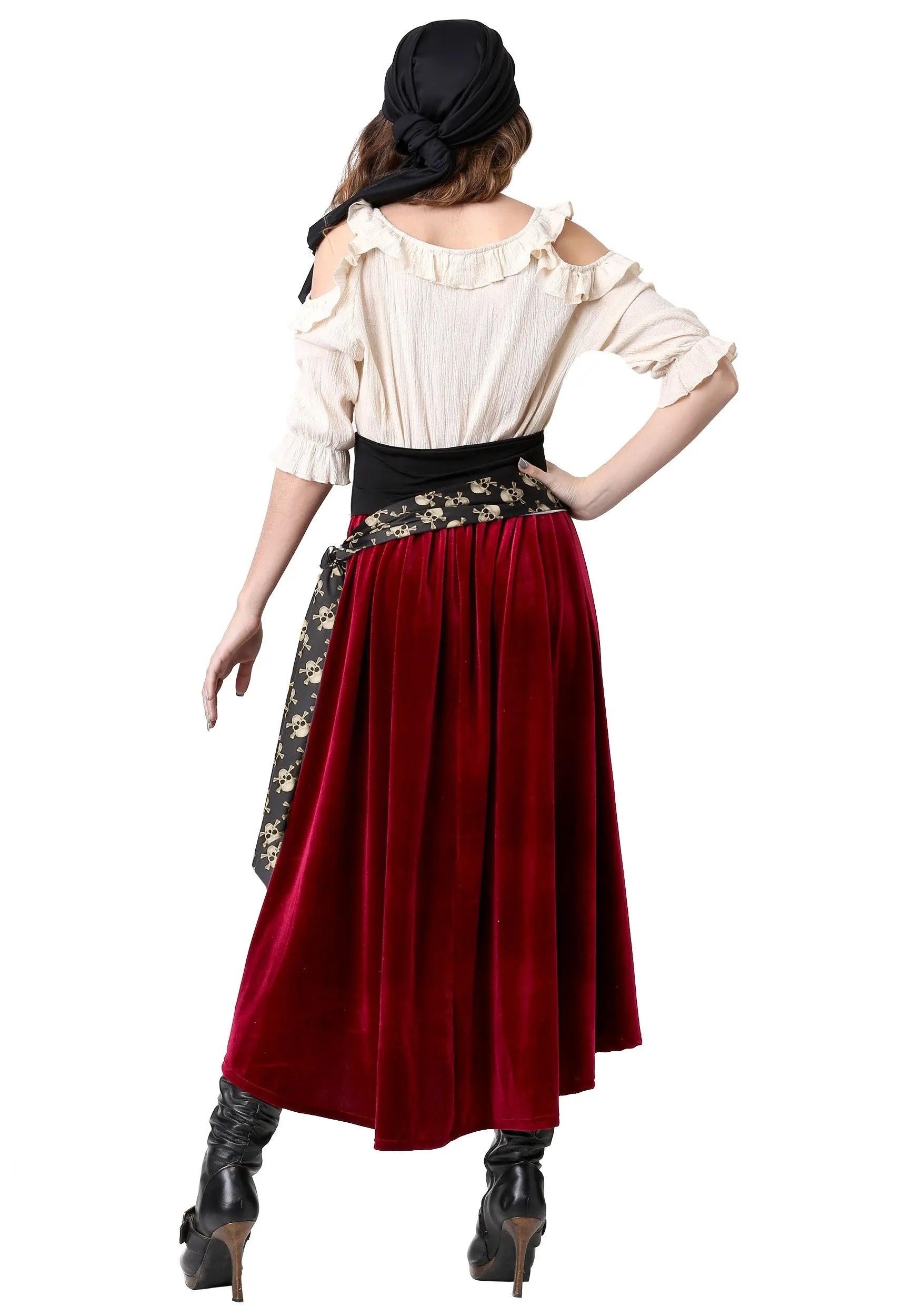 Pirate Captain Costumes Adult Women Pirate Costume Cosplay Set For Female Halloween Party Pirates of the Caribbean Dress Up image 3