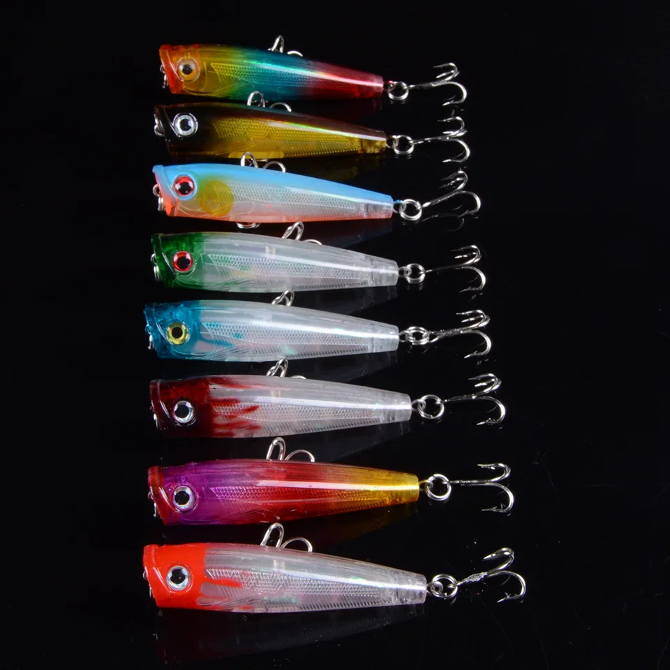 Iscas de pesca com olhos 3d, 6 cm, 6g, 6 cm, 6g, 1 parte, biônico, pintado, isca dura, wobblers, natação, equipamento de pesca, 8 cores