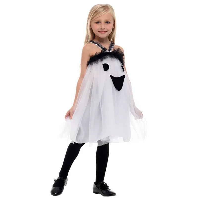 Dzieci Dziecięce Diabełek Diabeł Koszulka Kostium Cosplay Dziewczynka Halloween Duch Straszny Przebranie Karnawał Purim Parada Scena Impreza Zabawna Sukienka