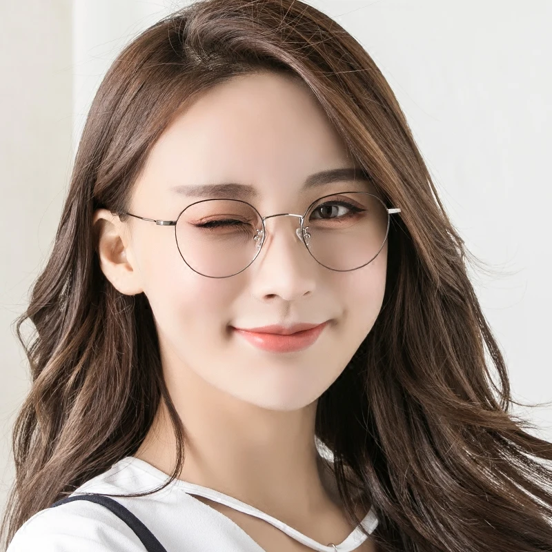 Men's Computer Glasses Photochromic Smartphone Radition Filter Eye Protect Myopia Metal Frame Women Anti Blue Light Eyeglasses