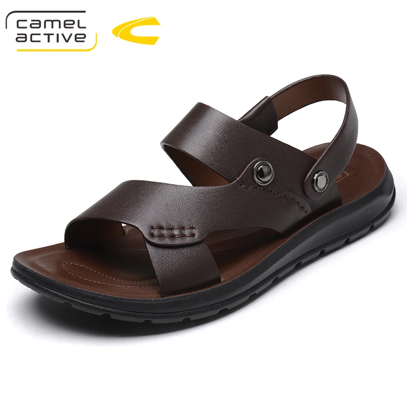 

Camel Active Brand Summer Casual Male Sandals For Men Shoes Genuine Leather Quality Walking Beach Comfortable Designer Sandals