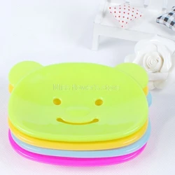 2 Pcs Bathroom Accessorie Shower Soap Box Dish Storage Plate Tray Drain Holder Case