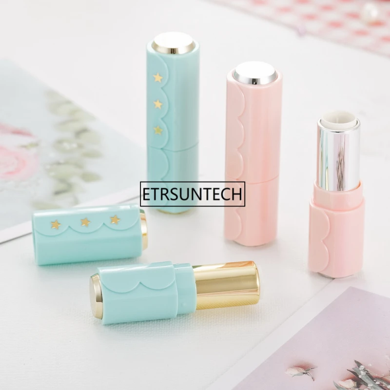 

Pink Green Wave Empty Lipstick Tube DIY Makeup Refillable Container Lip Balm Pipe Shell Chapstick Bottle F1967