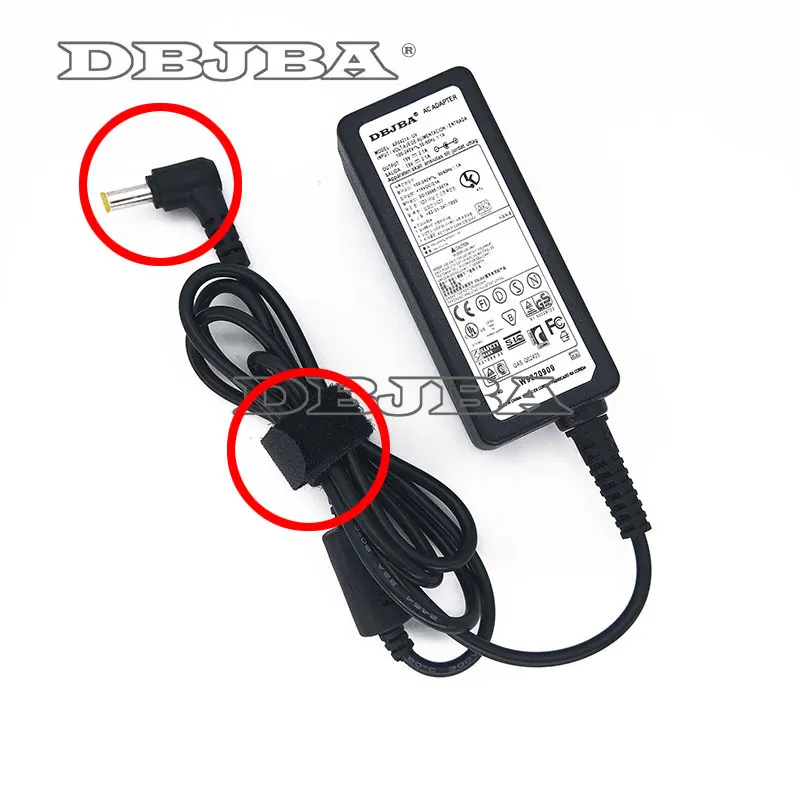 

19V 2.1A AC Power Supply Adapter Charger for Samsung Sens 820 860 Pro 680 850 M40 N510 R45 R50 R60 R415 Q70 X30