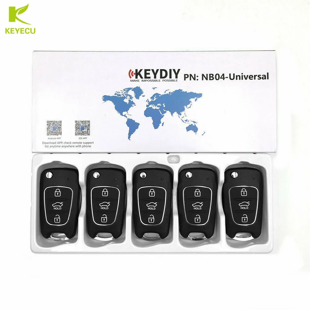 

KEYECU 5PCS X KEYDIY Universal Remote NB-Series NB04 for KD900 KD900+ URG200