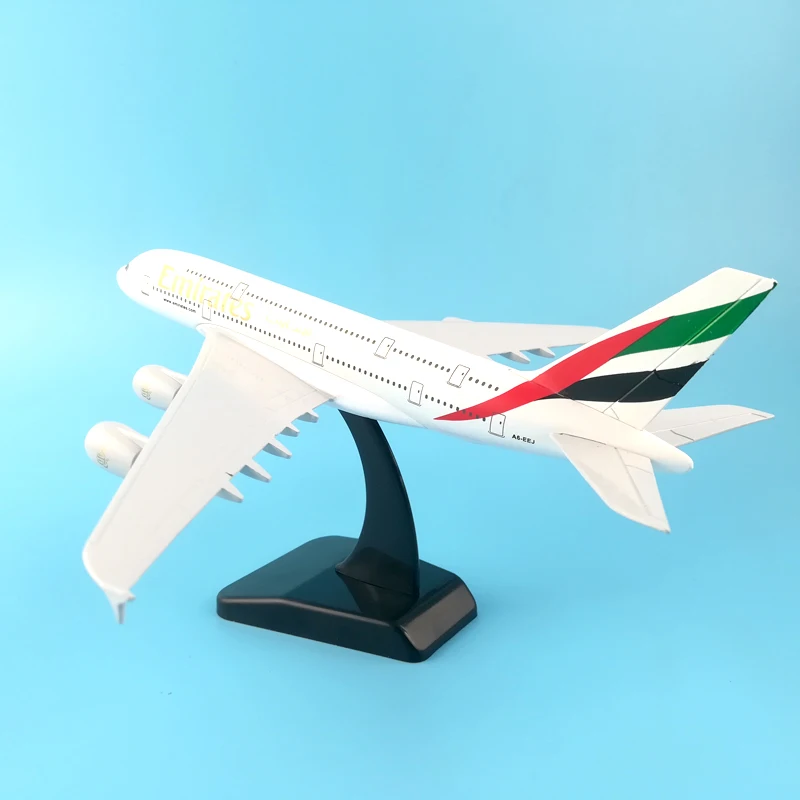 Alloy Metal Air EMIRATES A380 Airlines Airplane Model United Arab Emirates Airbus 380 Airways Plane Model Aircraft Gifts 20cm