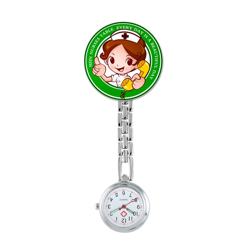 ALK Fob Nurse Pocket Watches Quartz Brooch Medical Watch Cartoon Cute Kawaii Patterns Doctor Clock Gifts Hospital Dropshipping