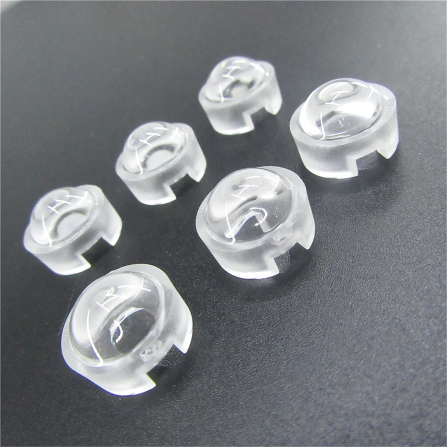 10pcs 13mm mini IR Lens 15 30 45 60 90 100 Degree Needn't Holder For 1W 3W 5W High Power LED Diode Convex Reflector Collimator