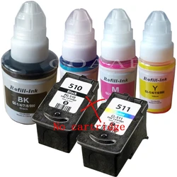 Refillable PG510 CL511 inks for Canon pixma MP 230 237 240 250 252 258 260 270 272 280 282 480 490 492 495 499 Printer