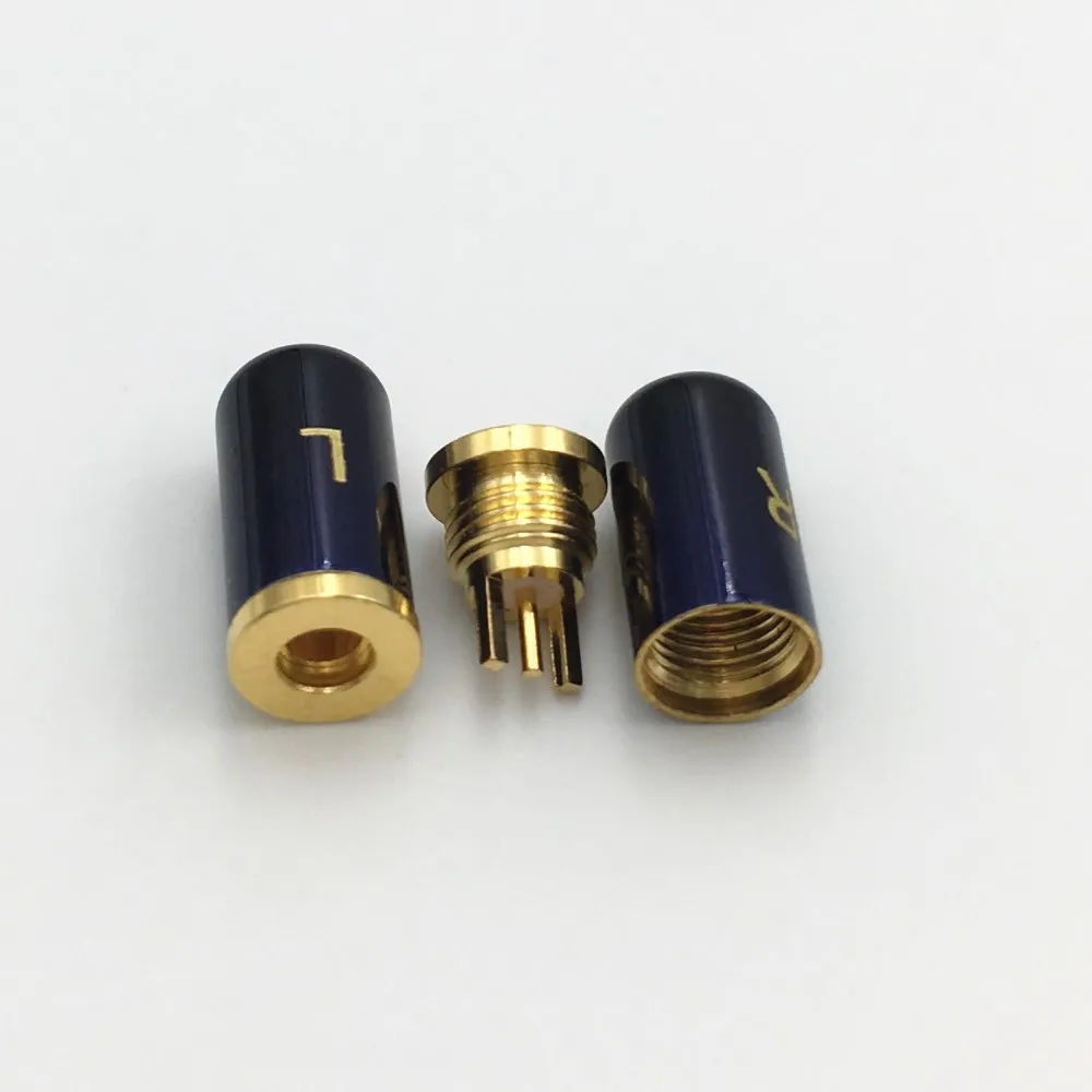 1Pair MMCX Female Socket Gold Plated Earphone Pin Plug Solder Jack