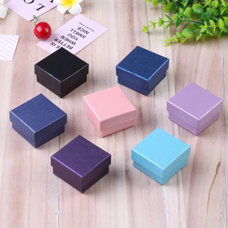 

24pcs Square Jewellery Organizer Box High Quality Paper Ring Gift Storage Box for Wedding Engagement Small Earrings Packaging