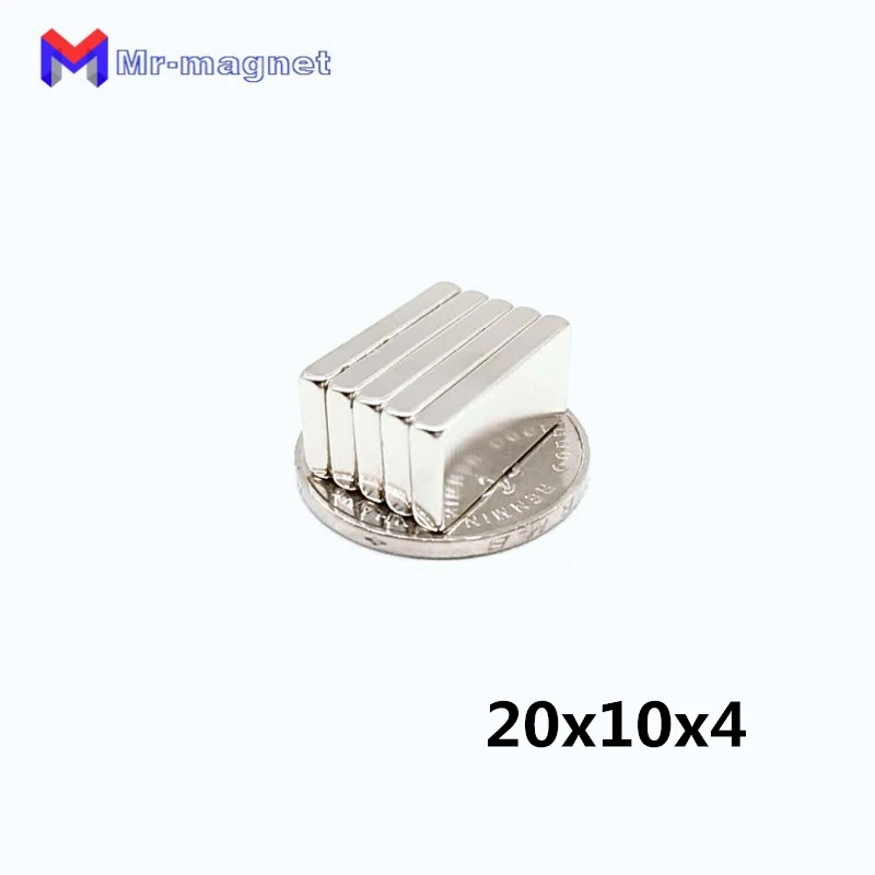 

50pcs 20x10x4mm NdFeB Magnet 20mm x 10mm x 4mm, 20x10x4 Rare Earth Neodymium Magnet 20*10*4 mm