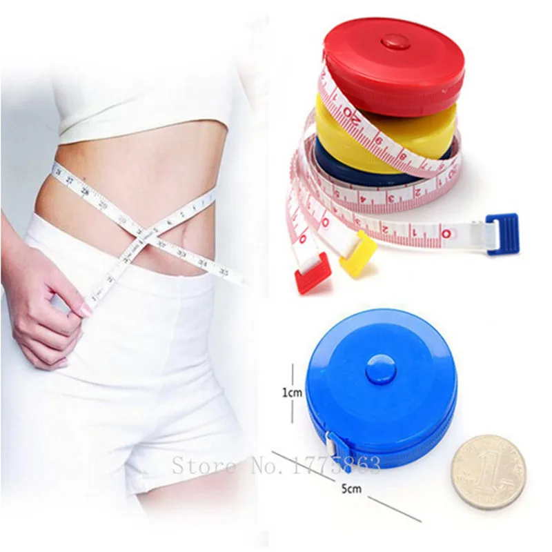 신제품 개폐식 눈금자 테이프, 바느질 천, 다이어트 재단사, 무작위 색상, AA7541, 60 인치, 1.5M