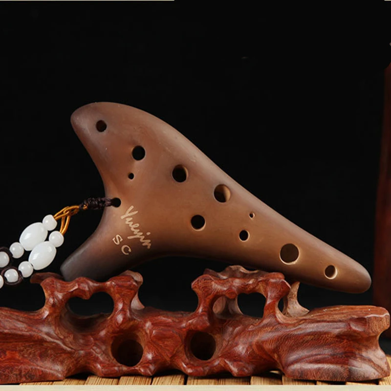 

New 12 Holes Ocarina Smoldering Treble C key Flute Ocarina Handmade Soprano Ceramic Ocarinas Musical Instrument 12 Flauta