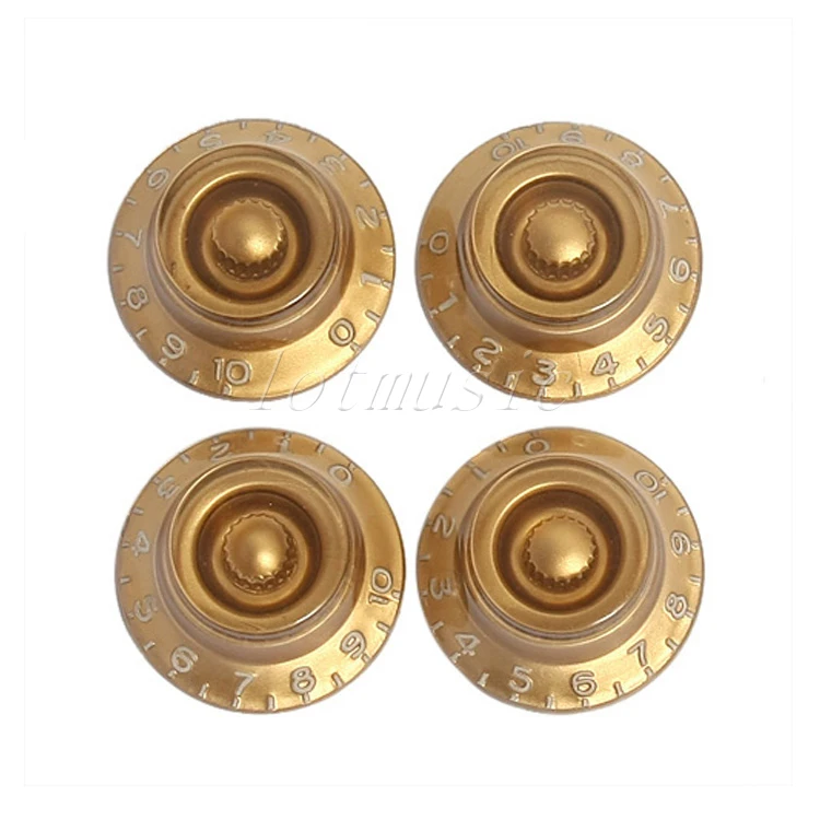 10pcs Gold Top Hat Guitar Speed Control Knob For Electric Guitar Parts Replacement