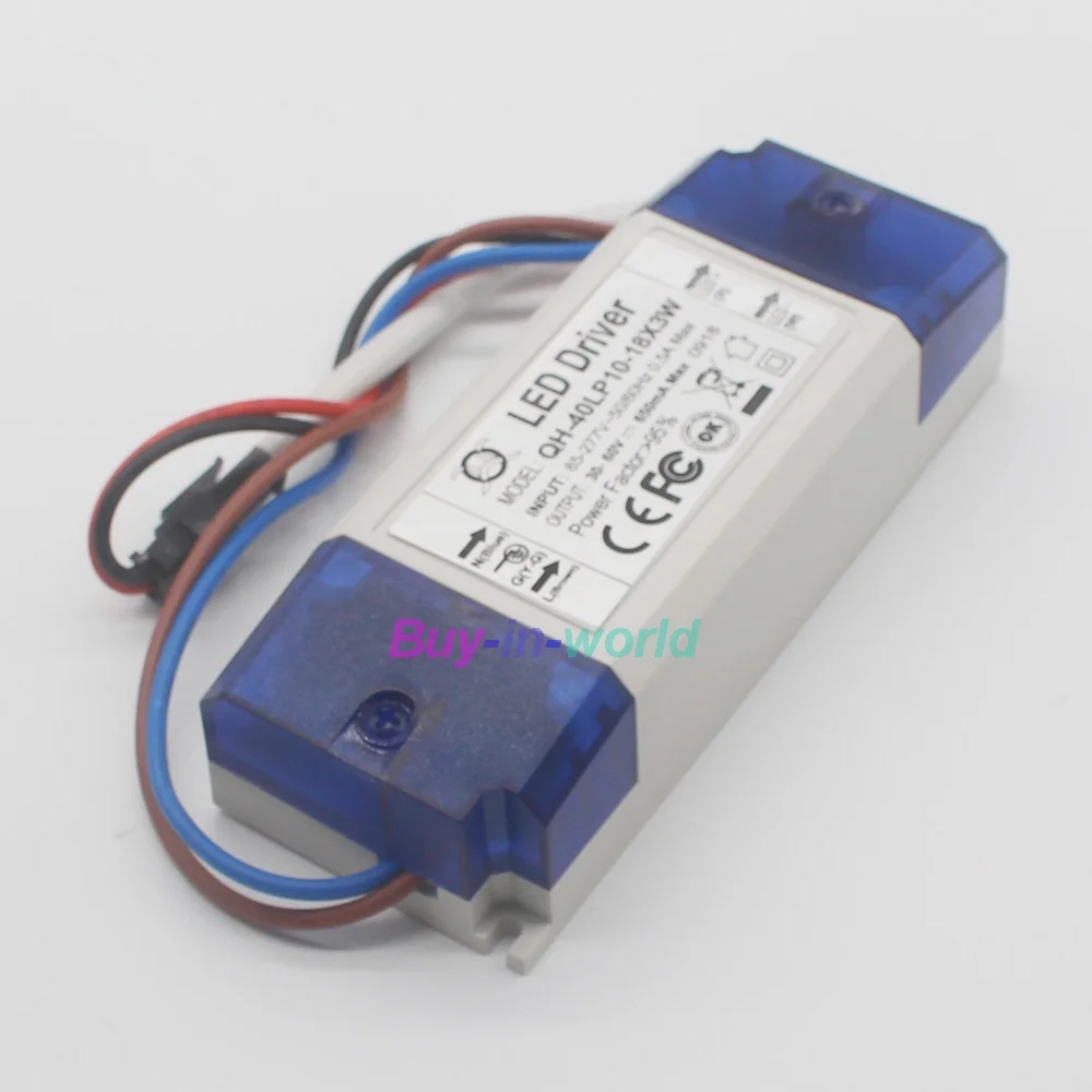 AC 85-265V 10-18x3w 650mA 10x3w 15x3w 18x3w 3W High Power led chip LED Driver Convertor Transformer For Ceiling Light