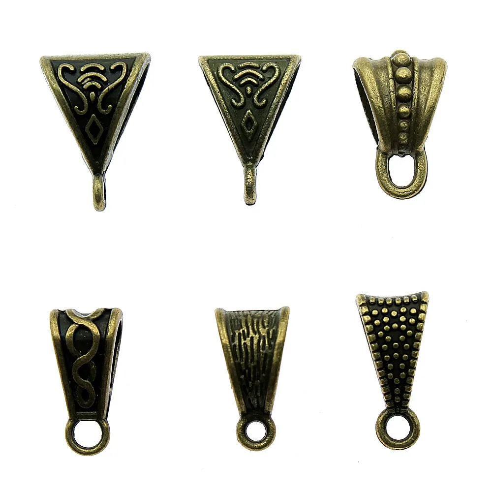 20pcs Connector Bail Beads Charms Antique Bronze Color Bail Beads Charms Pendants Connector Bail Beads Charms Making Jewelry