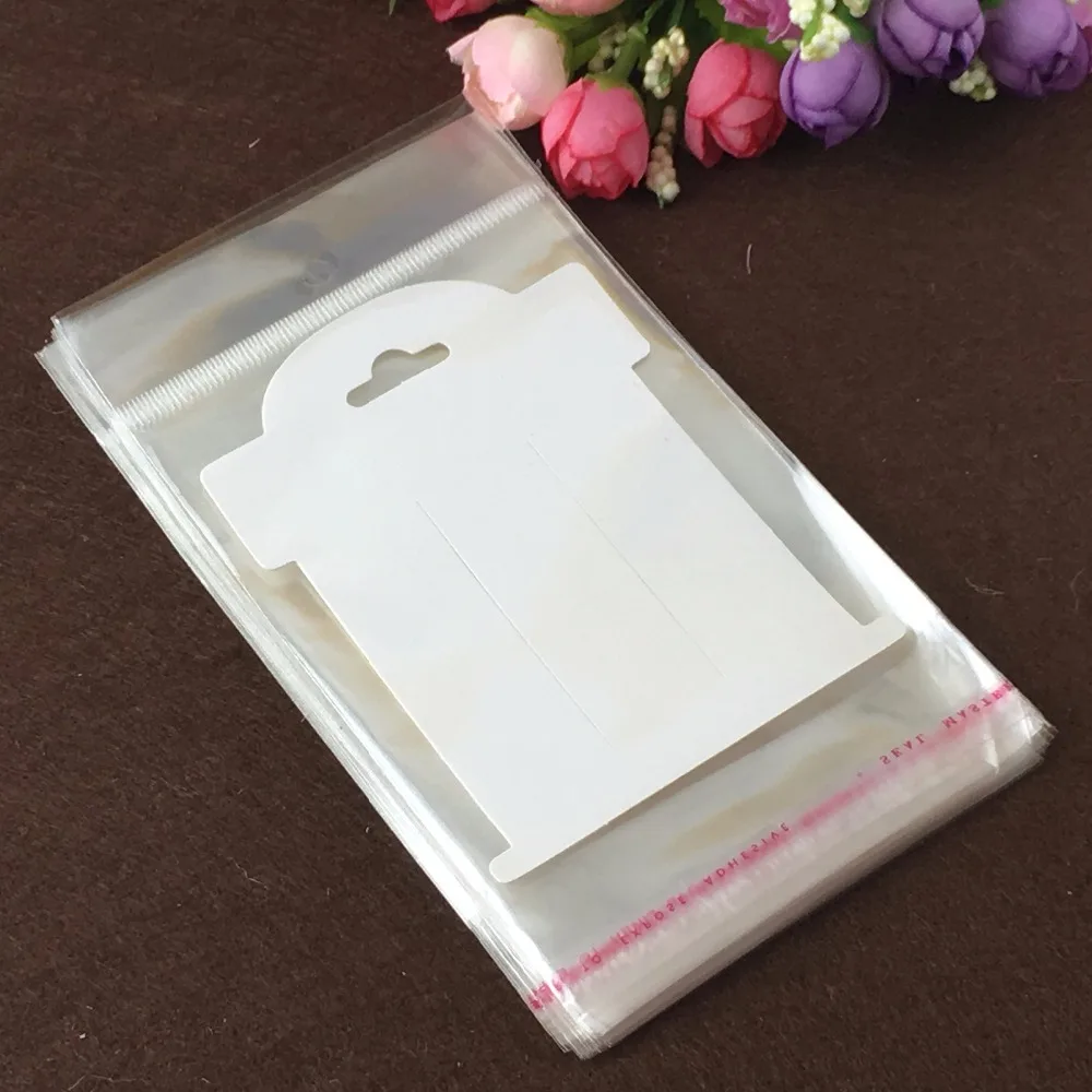 

200pcs Jewelry Cards+200pcs OPP Bags blank hair clip cards jewelry Hairpin display card, if custom logo will be extra cost