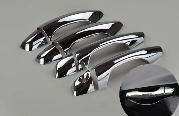 For HYUNDAI SANTA FE / IX45 2013 2014 2015 2016 2017 2018 New Chrome Car Door Handle Cover Trim Sticker Car Styling Accessories