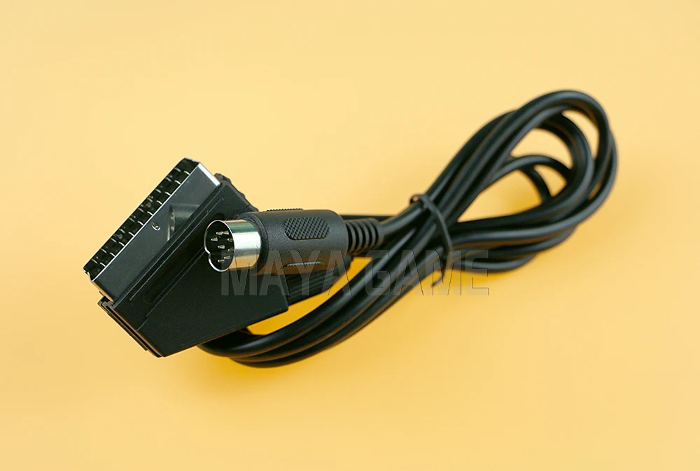 10 قطعة كابل سكارت RGB AV الرصاص لـ Sega لـ Genesis 1 V-Pin Plug PAL