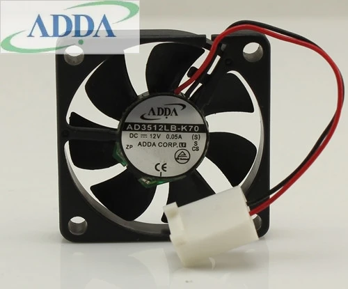 

FOR ADDA AD3512LB-K70 35*35*10mm 35mm 3510 DC 12V 0.05A Dual ball bearing axial cooling fan