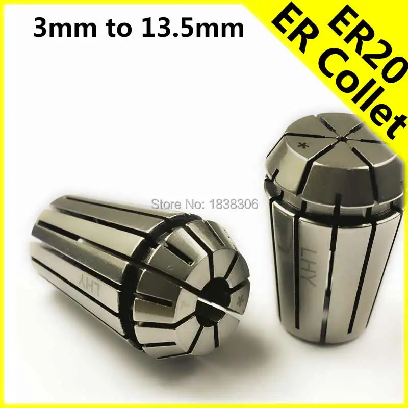 ER Collet Chuck Holder ER11 ER16 ER20 8mm adapter clamp Drill chuck cnc router bits tools wood pcb ball nose 3.175 1pcs