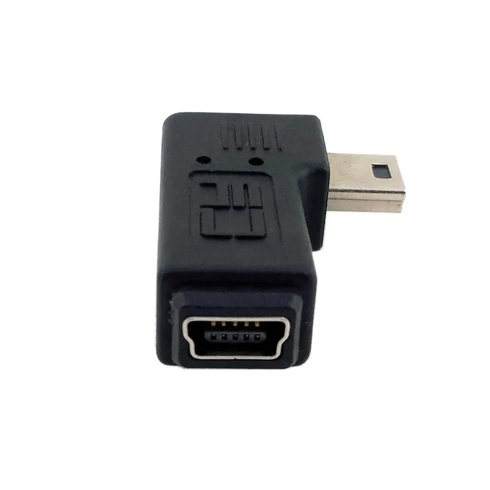 Mini USB elbow male to female 90 degree adapter Left and right angle Mini USB 5pin Extended adapter