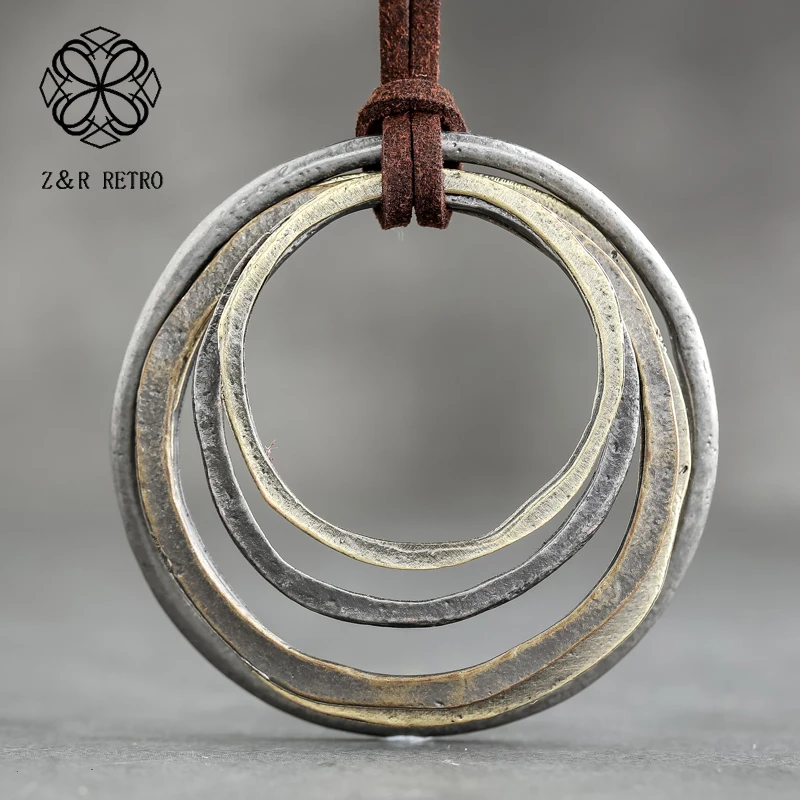 Collar largo para mujer, collar con colgante hecho a mano Vintage, accesorios de ropa geométricos, joyería de moda, collar de cuerda para el Día de San Valentín