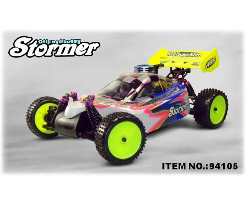 HSP 94105 RTR 2.4G 1/10th 4WD Nitro Engine Power Off-Road Buggy Single-Speed Stormer