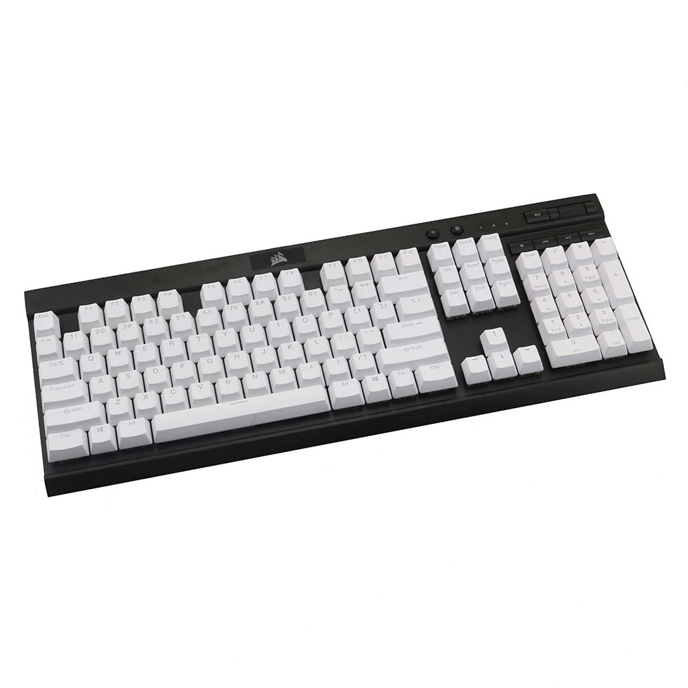 White Black 108 key PBT Double shot Backlit Keycaps For Corsair STRAFE K65 K70 Logitech G710+ Mechanical Keyboard Selling keycap