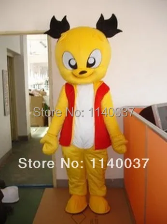 mascot Professional Yellow Cat Mascot Costume Bobcats Cartoon Character Mascotte Outfit Suit EMS FREE SHIP