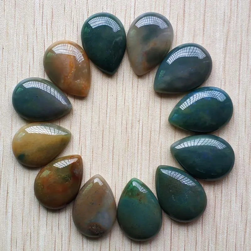 

Wholesale 20pcs/lot Fashion good quality natural india onyx drop CAB CABOCHON no hole beads 25x18mm for jewelry making free