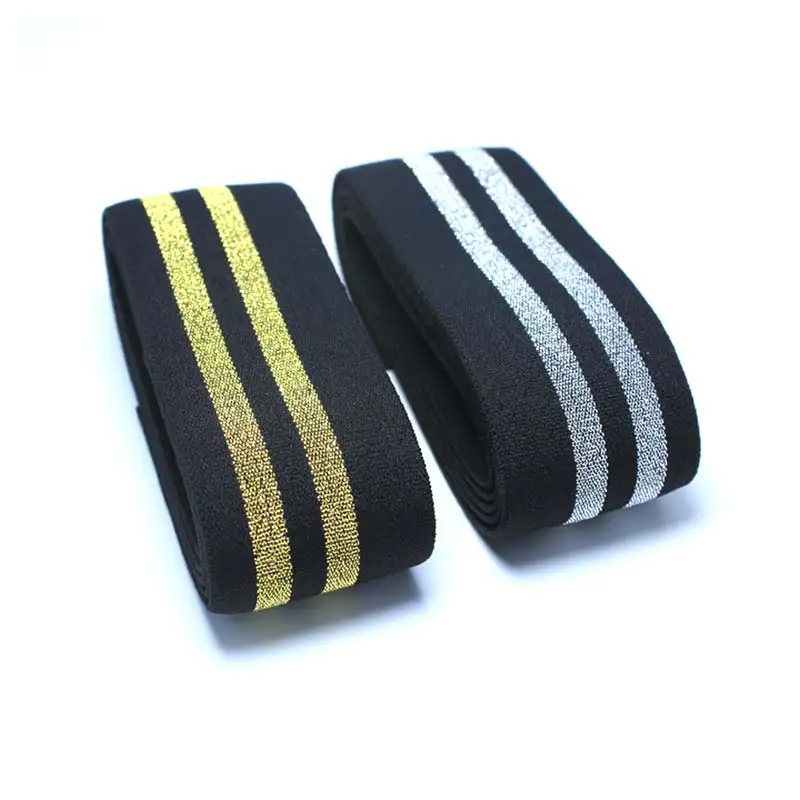 new arrival width 4cm Glitter Wide elastic band in gold and silver /sewing clothing accessories / elastic band / rubber band