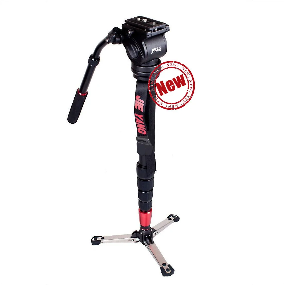 JY0506 Monopod Aluminum Professional Fluid Head Video Monopod with Tripod Stand For Canon Nikon Sony Video Camera Camcorder