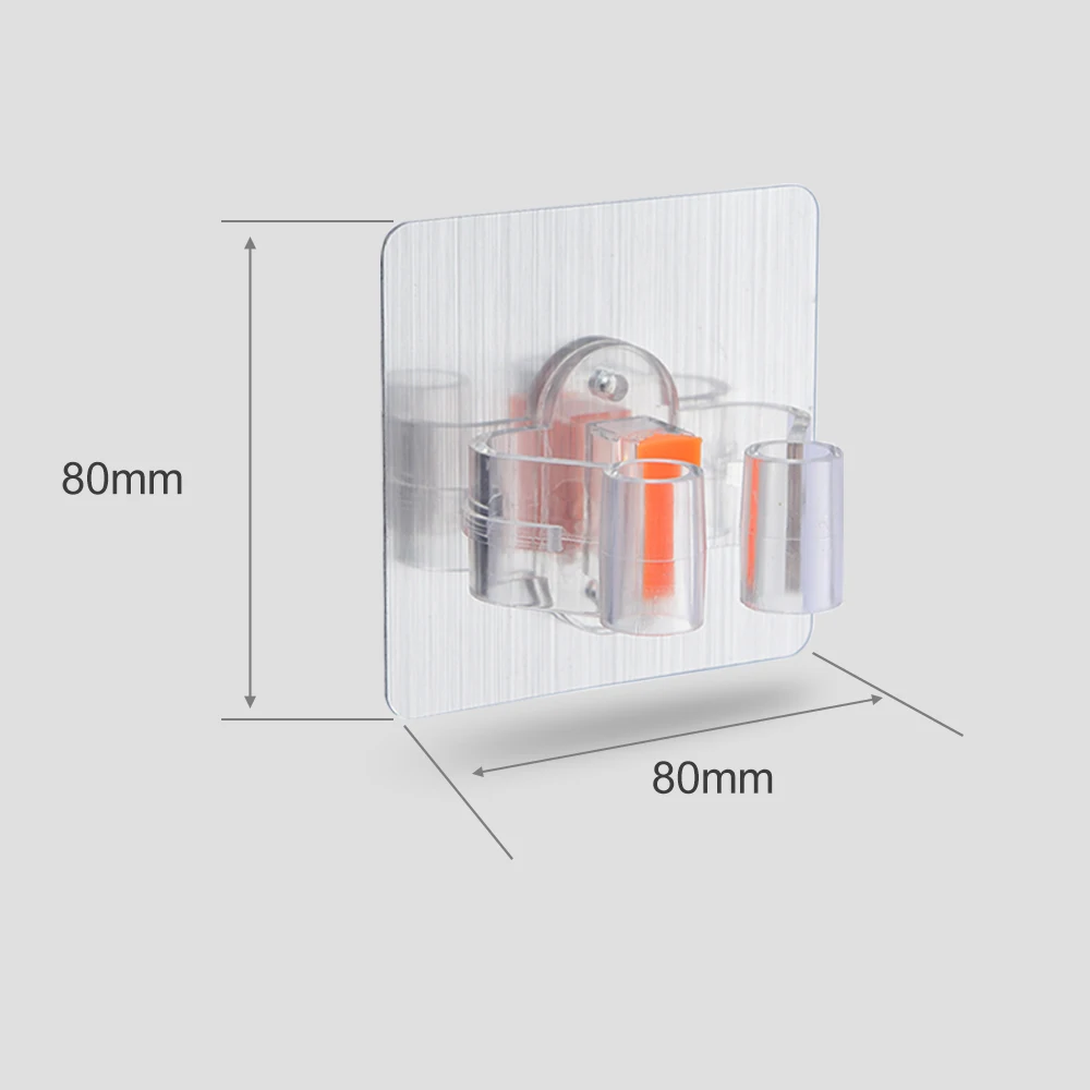 Ciencia PVC Storage Traceless Adhesiva Mop Holder Multifunctional Reusable Wall Storage Rag Broom Mop Holder