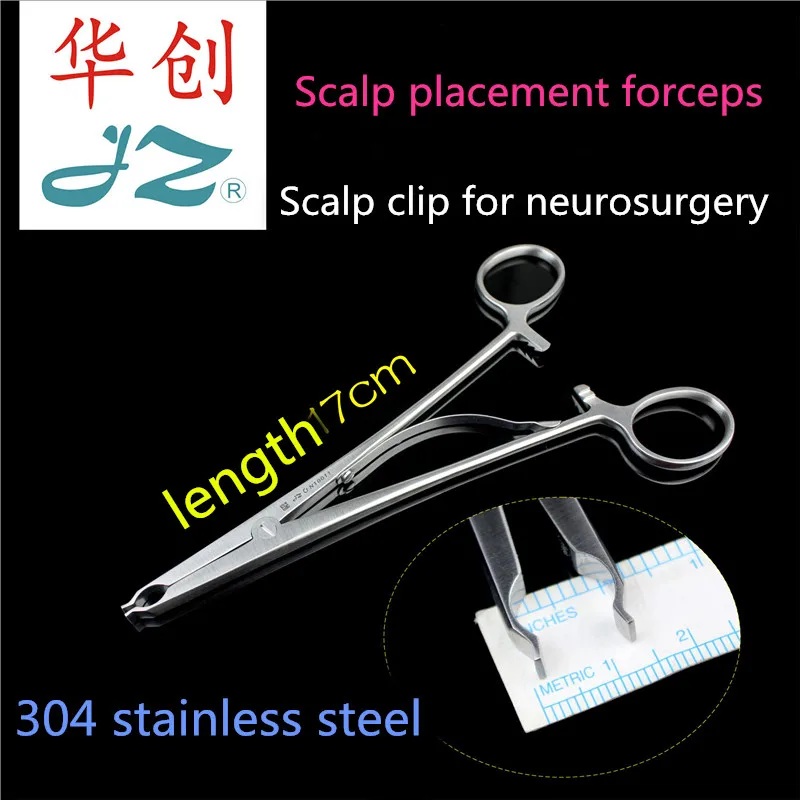 

JZ Medical Extracranial Neurosurgery instrument Scalp clamp forcep 304 stainless steel head scalp clamp Plier placement clamp